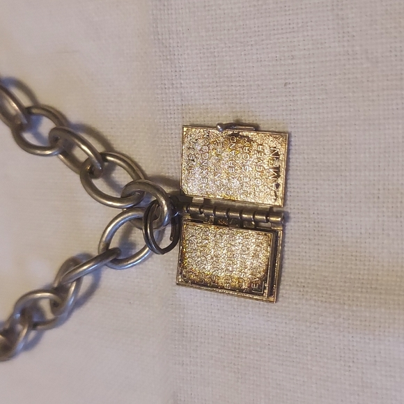 Vintage 1940-50's Holy Bible Lord's Prayer sterling charm Bracelet #3 - Picture 7 of 8